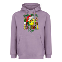 Lavender Santa's Favorite Softball player Heavyweight Hoodie - NancyCooperArtShop