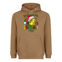 Toasted Coconut Santa's Favorite Softball player Heavyweight Hoodie - NancyCooperArtShop
