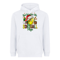 White Santa's Favorite Softball player Heavyweight Hoodie - NancyCooperArtShop