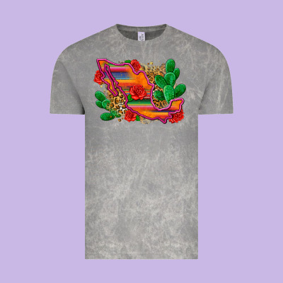 Mexico Map Vintage Tee Designed By Zillion Design Studio