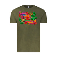 Vintage Olive mexico map Vintage Tee - Zillion Design Studio