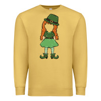 Antique Gold leprechaun girl faceless Premium Sweatshirt - MaliasSmallBusiness
