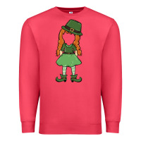 Cardinal leprechaun girl faceless Premium Sweatshirt - MaliasSmallBusiness