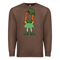 Chestnut leprechaun girl faceless Premium Sweatshirt - MaliasSmallBusiness