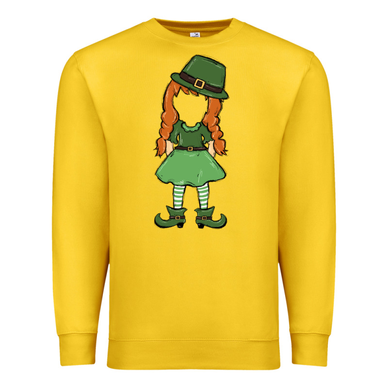 Leprechaun Girl Faceless Premium Sweatshirt by MaliasSmallBusiness | Teevron