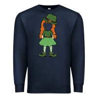 Navy leprechaun girl faceless Premium Sweatshirt - MaliasSmallBusiness