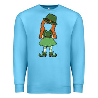Ocean Blue leprechaun girl faceless Premium Sweatshirt - MaliasSmallBusiness
