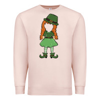 Pale Pink leprechaun girl faceless Premium Sweatshirt - MaliasSmallBusiness