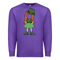 Purple leprechaun girl faceless Premium Sweatshirt - MaliasSmallBusiness