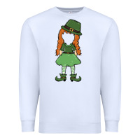 White leprechaun girl faceless Premium Sweatshirt - MaliasSmallBusiness