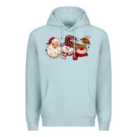 Blue Mist santa snowman reindeer Premium Hoodie - MaliasSmallBusiness