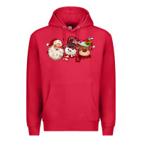 Cardinal santa snowman reindeer Premium Hoodie - MaliasSmallBusiness