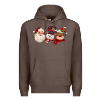Coffee santa snowman reindeer Premium Hoodie - MaliasSmallBusiness