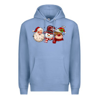 Colony Blue santa snowman reindeer Premium Hoodie - MaliasSmallBusiness