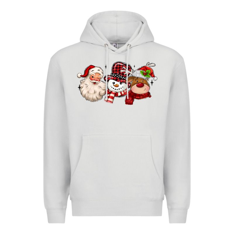 Santa Snowman Reindeer Premium Hoodie by MaliasSmallBusiness | Teevron