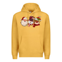 Mustard santa snowman reindeer Premium Hoodie - MaliasSmallBusiness
