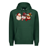 Sports Green santa snowman reindeer Premium Hoodie - MaliasSmallBusiness