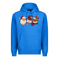 True Royal santa snowman reindeer Premium Hoodie - MaliasSmallBusiness