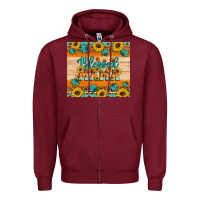 Burgundy Blessed mama Zipper Hoodie - Artiststas