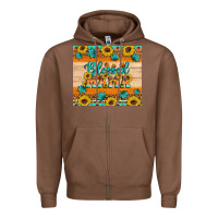 Chestnut Blessed mama Zipper Hoodie - Artiststas