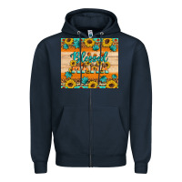 Navy Blessed mama Zipper Hoodie - Artiststas