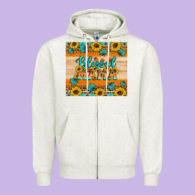 Blessed Mama Zipper Hoodie Designed By Artiststas