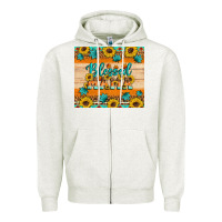 Oatmeal Heather Blessed mama Zipper Hoodie - Artiststas