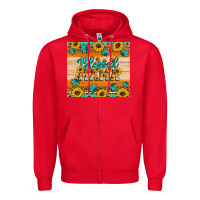 Red Blessed mama Zipper Hoodie - Artiststas