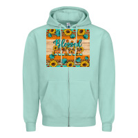 Seafoam Blessed mama Zipper Hoodie - Artiststas