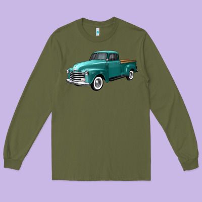 Western Truck Left 34 View Long Sleeve Tee Designed By Fadigitalartstudio