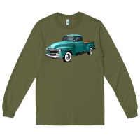 Army Green western truck left 34 view Long Sleeve Tee - FaDigitalArtStudio