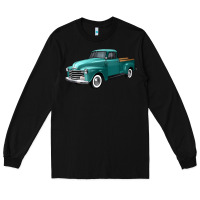 Black western truck left 34 view Long Sleeve Tee - FaDigitalArtStudio