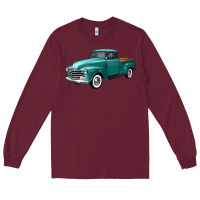 Burgundy western truck left 34 view Long Sleeve Tee - FaDigitalArtStudio