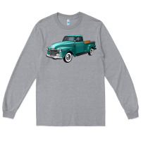 Heather Grey western truck left 34 view Long Sleeve Tee - FaDigitalArtStudio