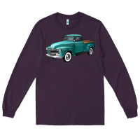 Plum western truck left 34 view Long Sleeve Tee - FaDigitalArtStudio