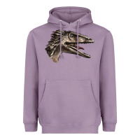 Lavender Deinonychus Face Heavyweight Hoodie - LillyAllenDesigns
