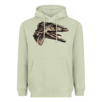 Matcha Deinonychus Face Heavyweight Hoodie - LillyAllenDesigns