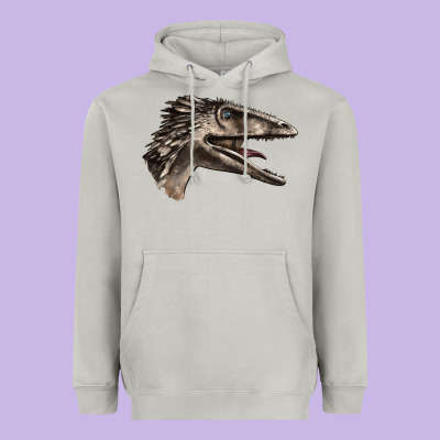 Deinonychus Face Heavyweight Hoodie Designed By Lillyallendesigns
