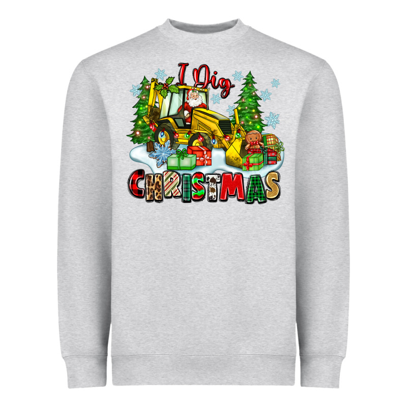 I Dig Christmas Heavyweight Sweatshirt by Zillion Design Studio | Teevron