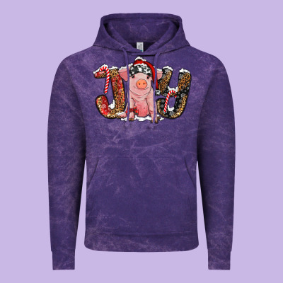 Vintage Hoodie Christmas Joy With Pig