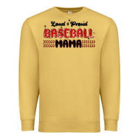 Antique Gold loud and proud baseball mama Premium Sweatshirt - MaliasSmallBusiness