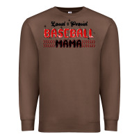 Chestnut loud and proud baseball mama Premium Sweatshirt - MaliasSmallBusiness