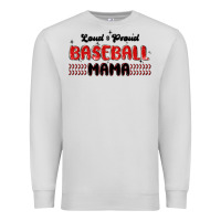 Dove Grey loud and proud baseball mama Premium Sweatshirt - MaliasSmallBusiness