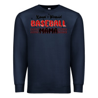 Navy loud and proud baseball mama Premium Sweatshirt - MaliasSmallBusiness