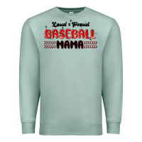 Seafoam loud and proud baseball mama Premium Sweatshirt - MaliasSmallBusiness