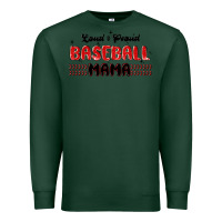 Sports Green loud and proud baseball mama Premium Sweatshirt - MaliasSmallBusiness