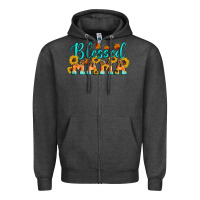 Charcoal Heather Blessed Mama Zipper Hoodie - Artiststas