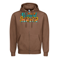 Chestnut Blessed Mama Zipper Hoodie - Artiststas