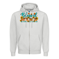 Dove Grey Blessed Mama Zipper Hoodie - Artiststas