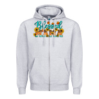 Heather Grey Blessed Mama Zipper Hoodie - Artiststas